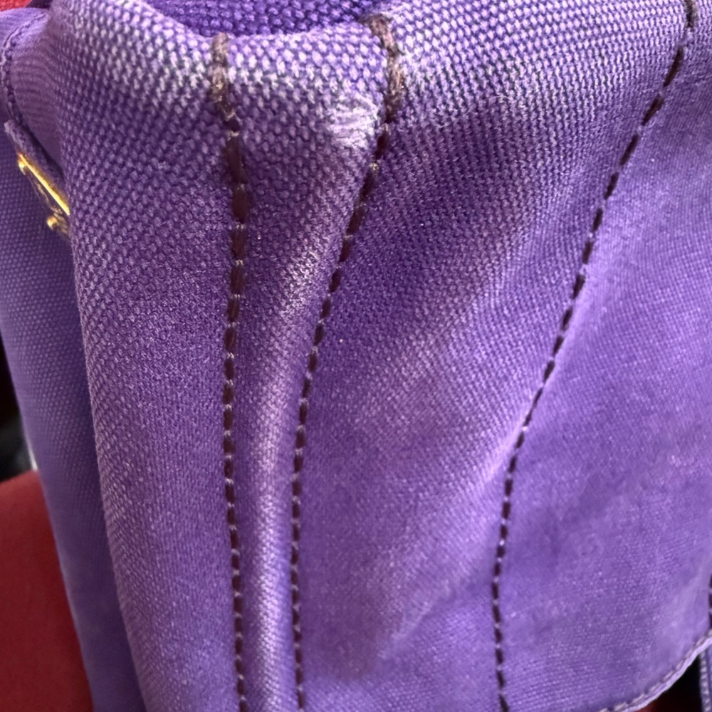 Prada Purple Canvas Tote Bag - Picture 9 of 14